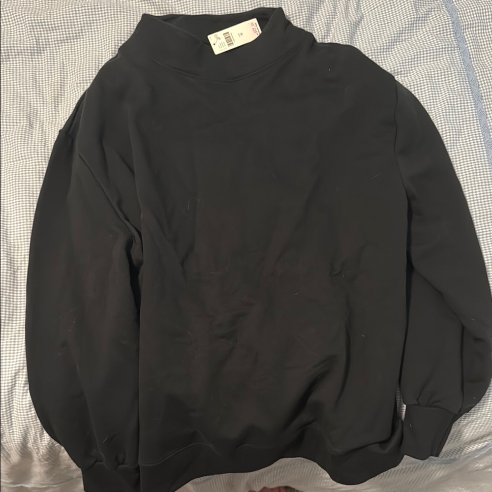 Anthropology, black, mock neck sweatshirt